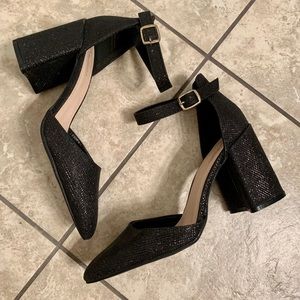 Sparkly Block Heel